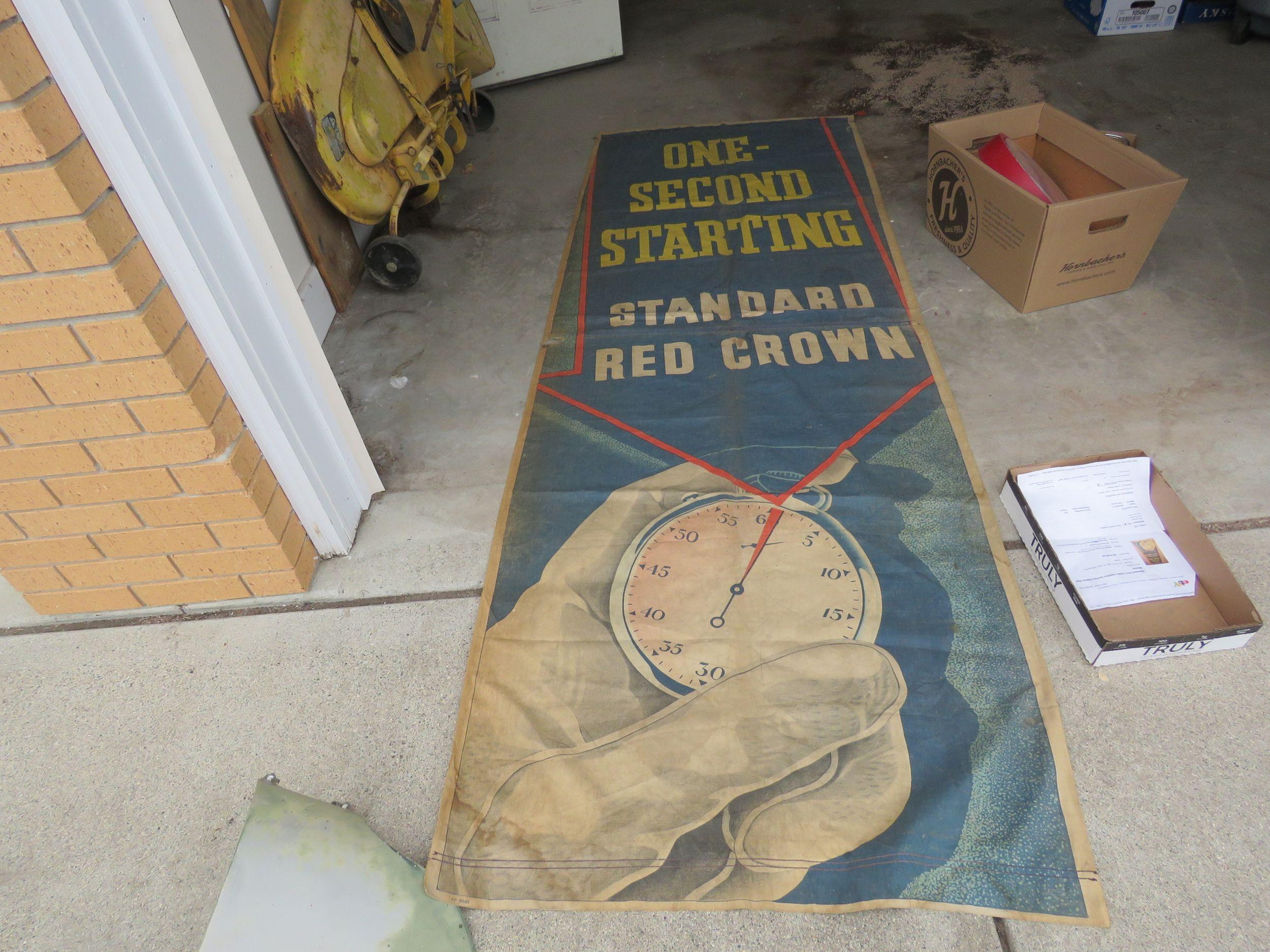 Vintage Red Crown Banner