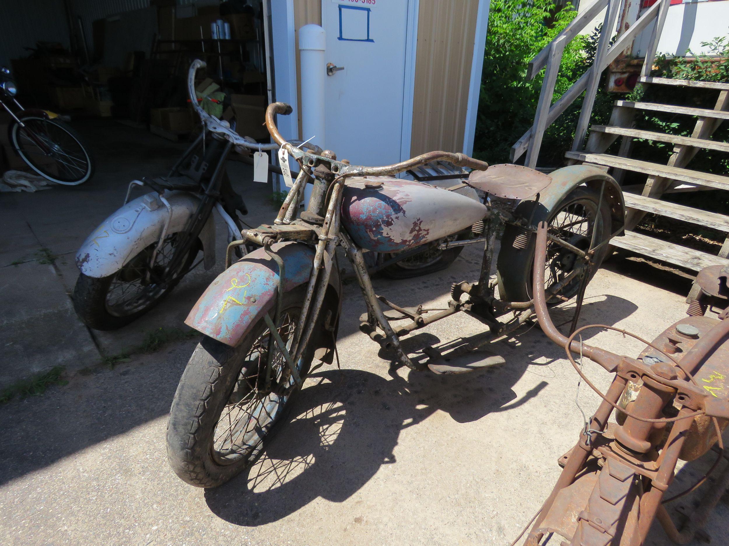 RARE 1920's  Indian V-Twin Motorcycle