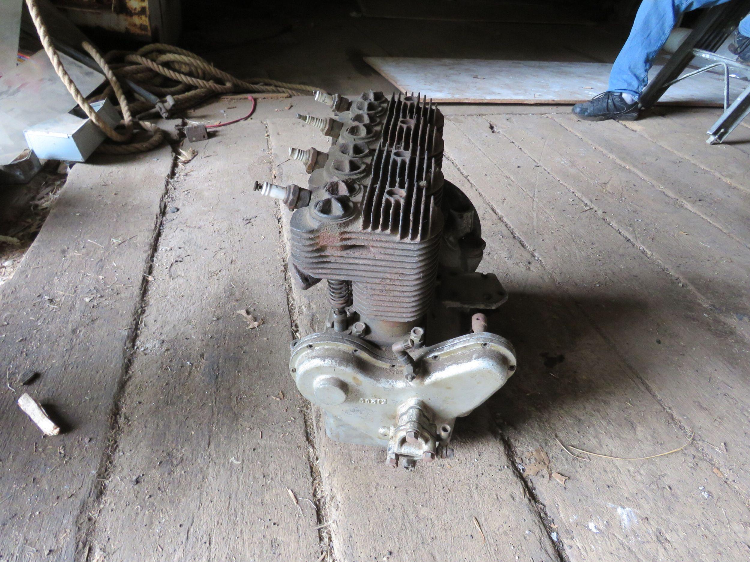 Rare Henderson Motorcycle Cutoff 4 cylinder motor