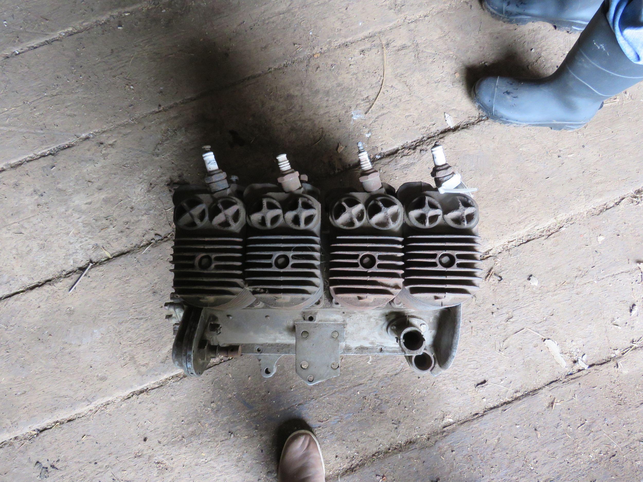 Rare Henderson Motorcycle Cutoff 4 cylinder motor