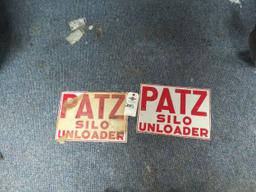 Patz Silo Painted tin Sign