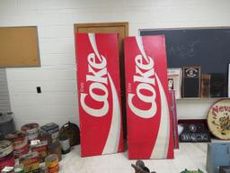 2 Large Fiberglass Coca Cola Signs