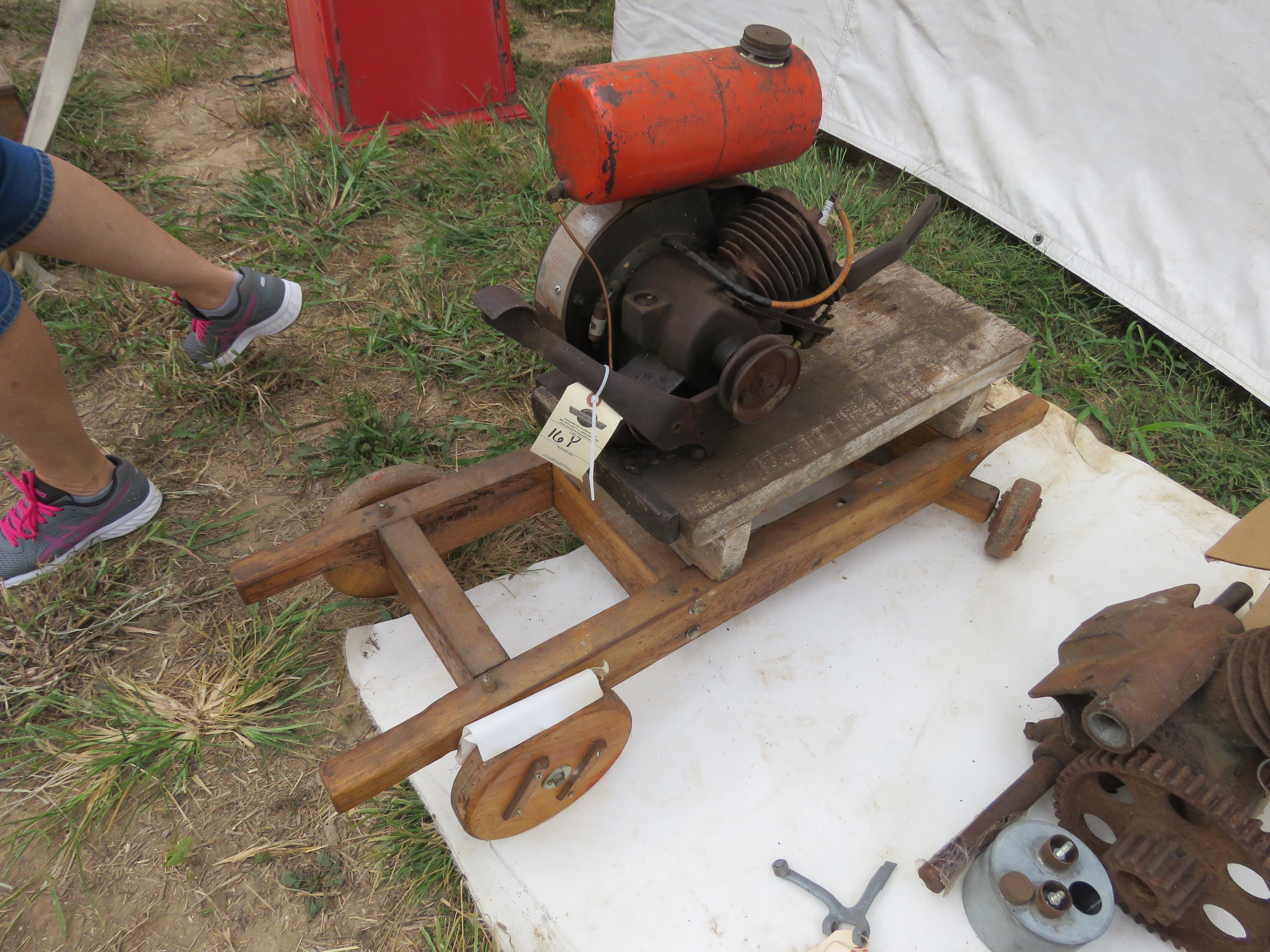 Iron Horse Stationary Engine on Cart