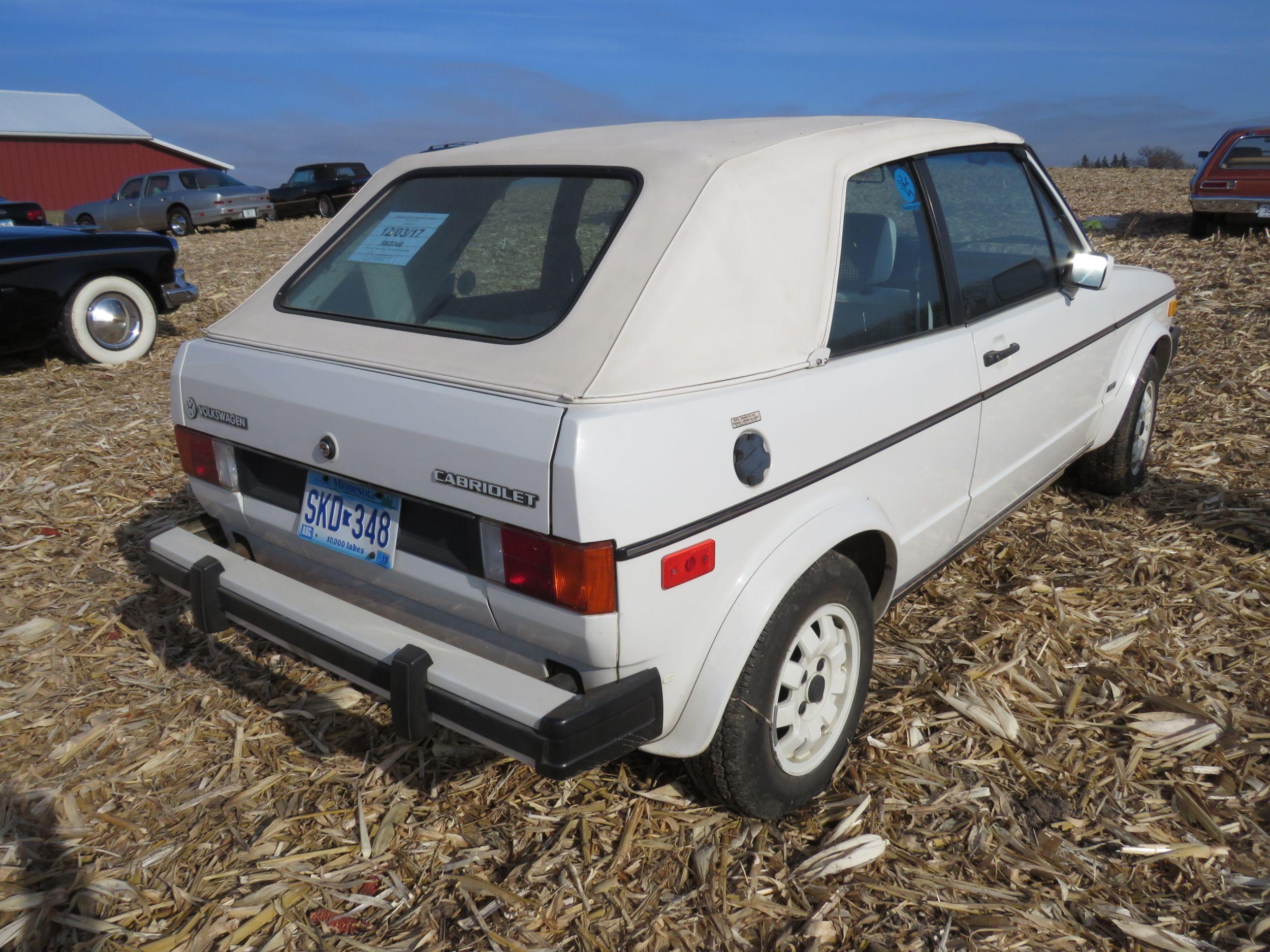 1985 VW Rabbit Karmann Convertible