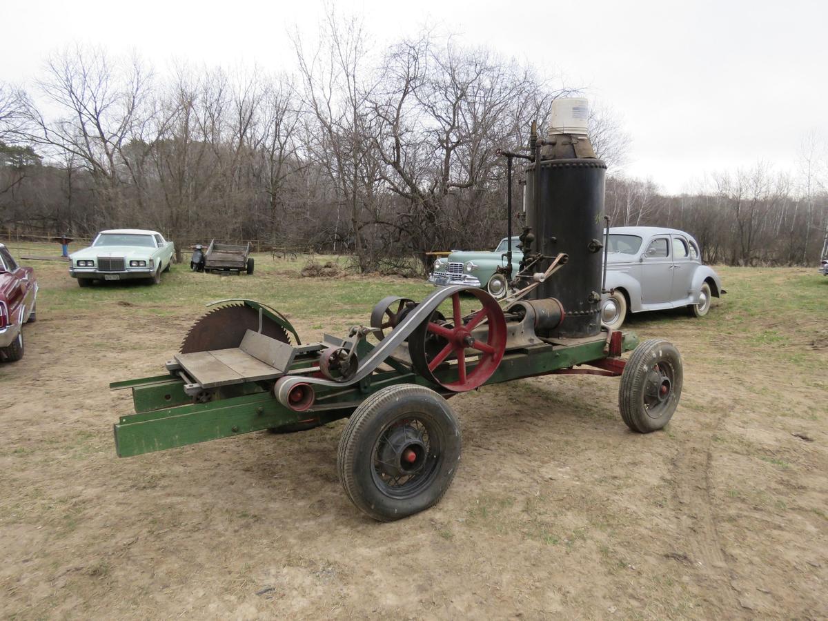 Upright Steam Engine with buzz saw