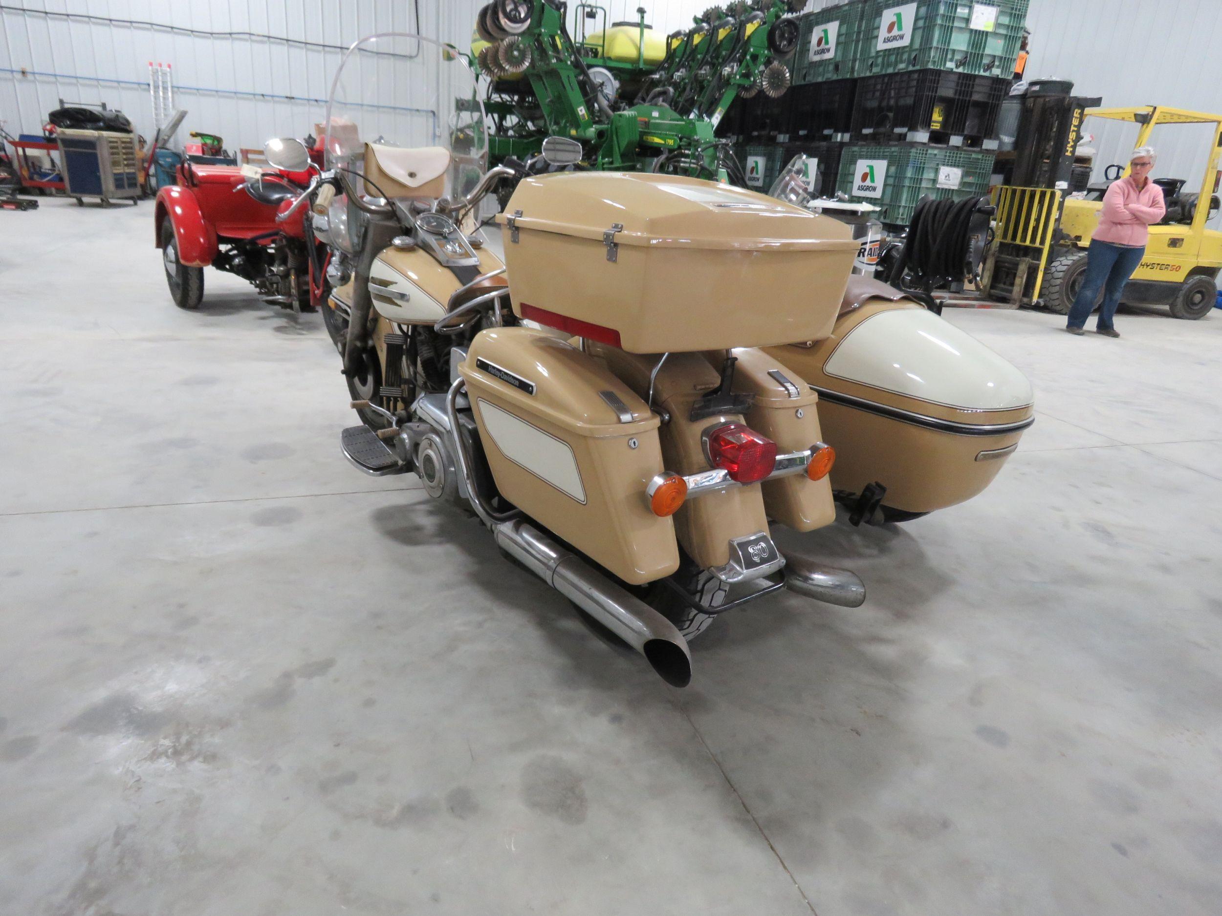 1979 Harley Davidson Electra Glide Classic Motorcycle with Side Car