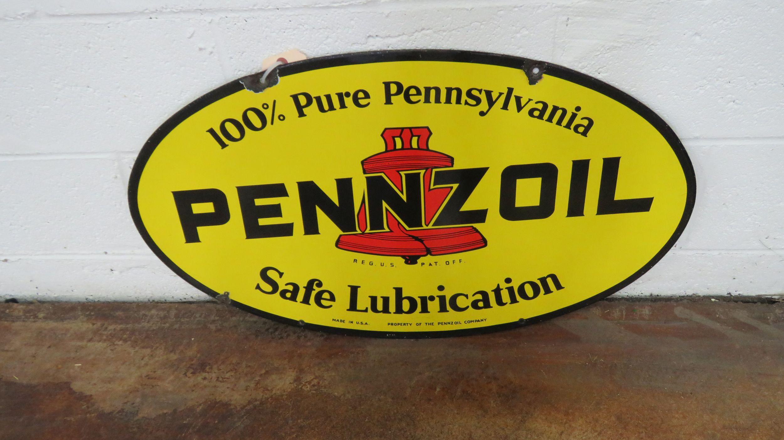 Pennzoil Porcelain Sign