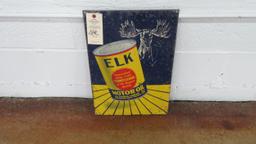 Elk Motor Oil Painted Tin sign