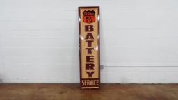 Phillips 66 Batteries Painted Tin sign