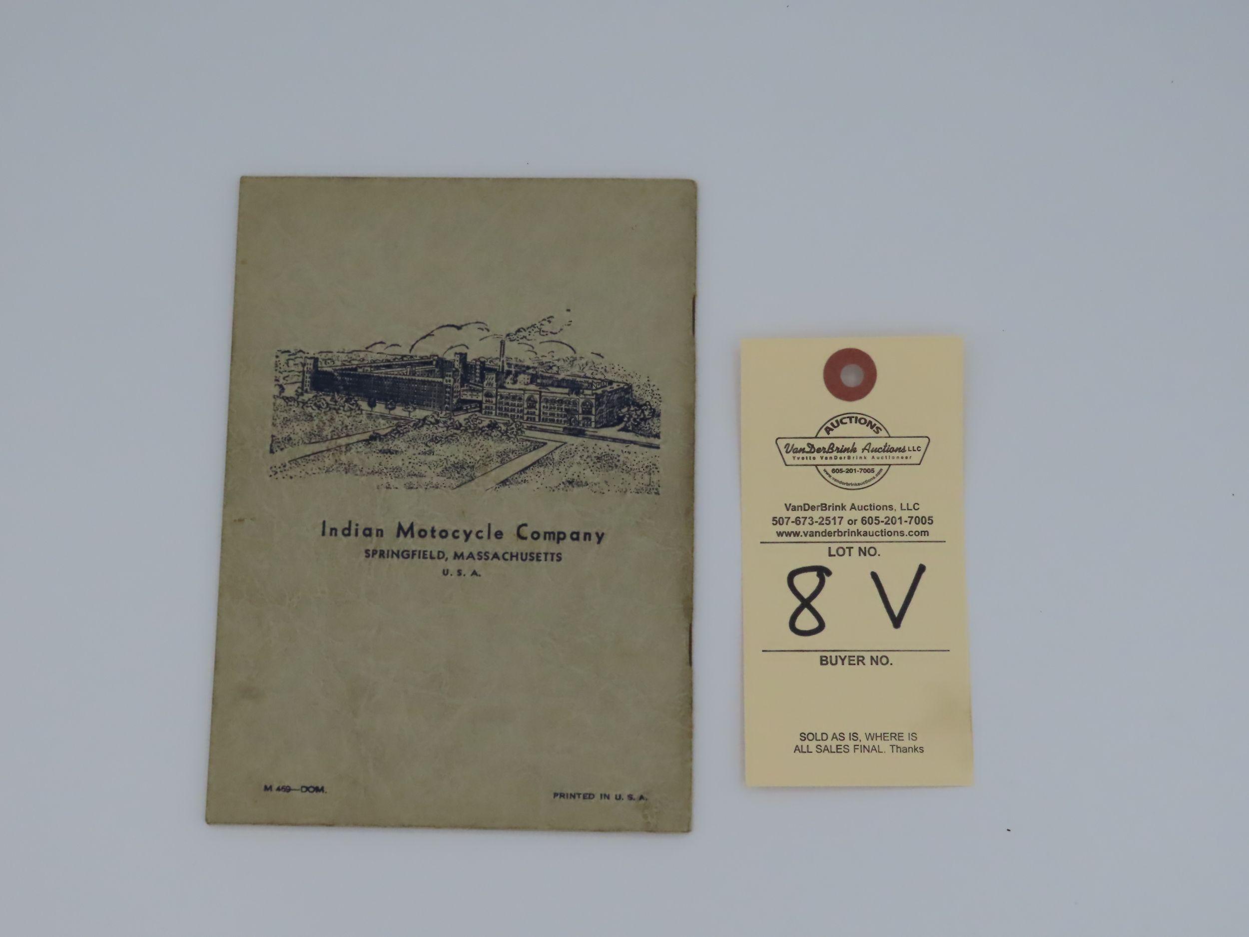 1938 Indian Riders' Instruction Book