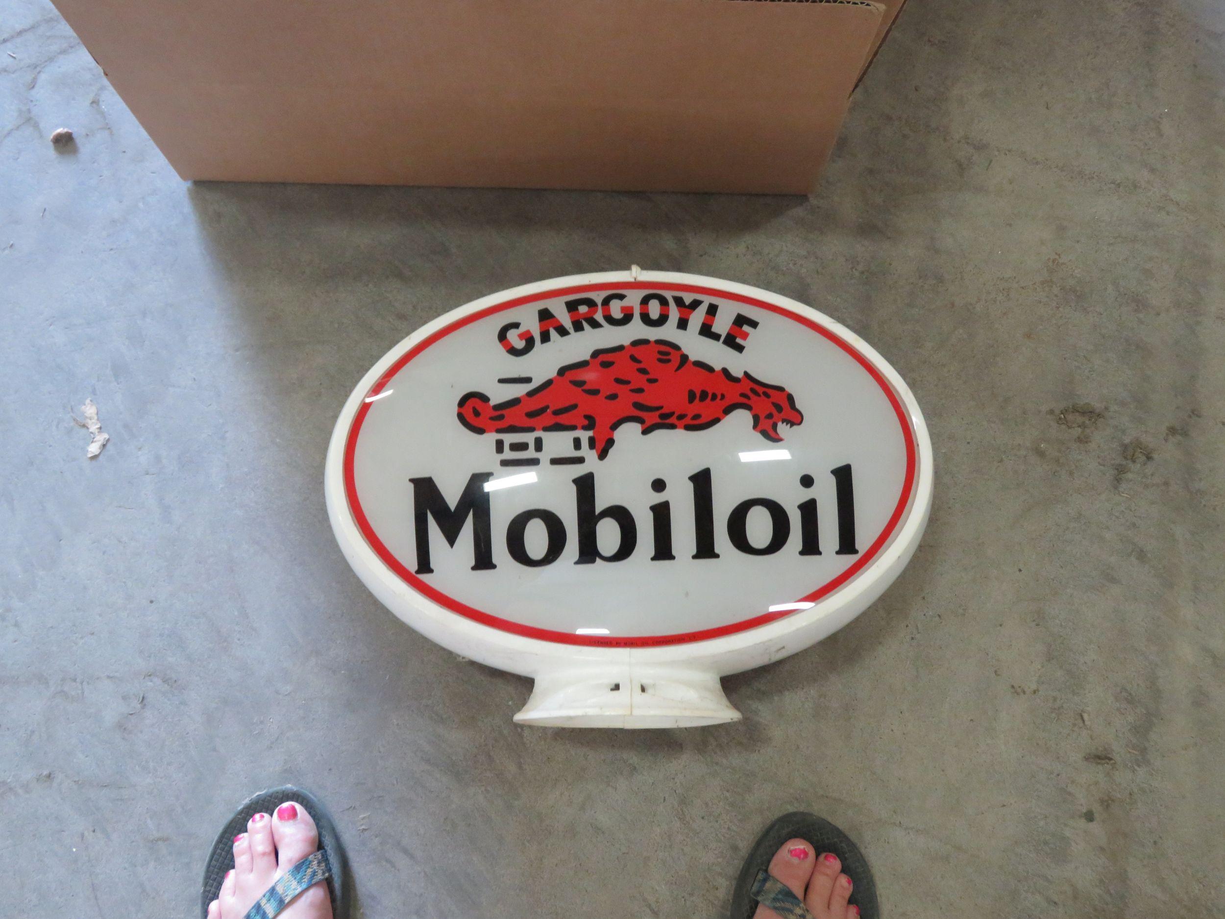 Restored Mobil Oil Gargoyle Porcelain Cabinet
