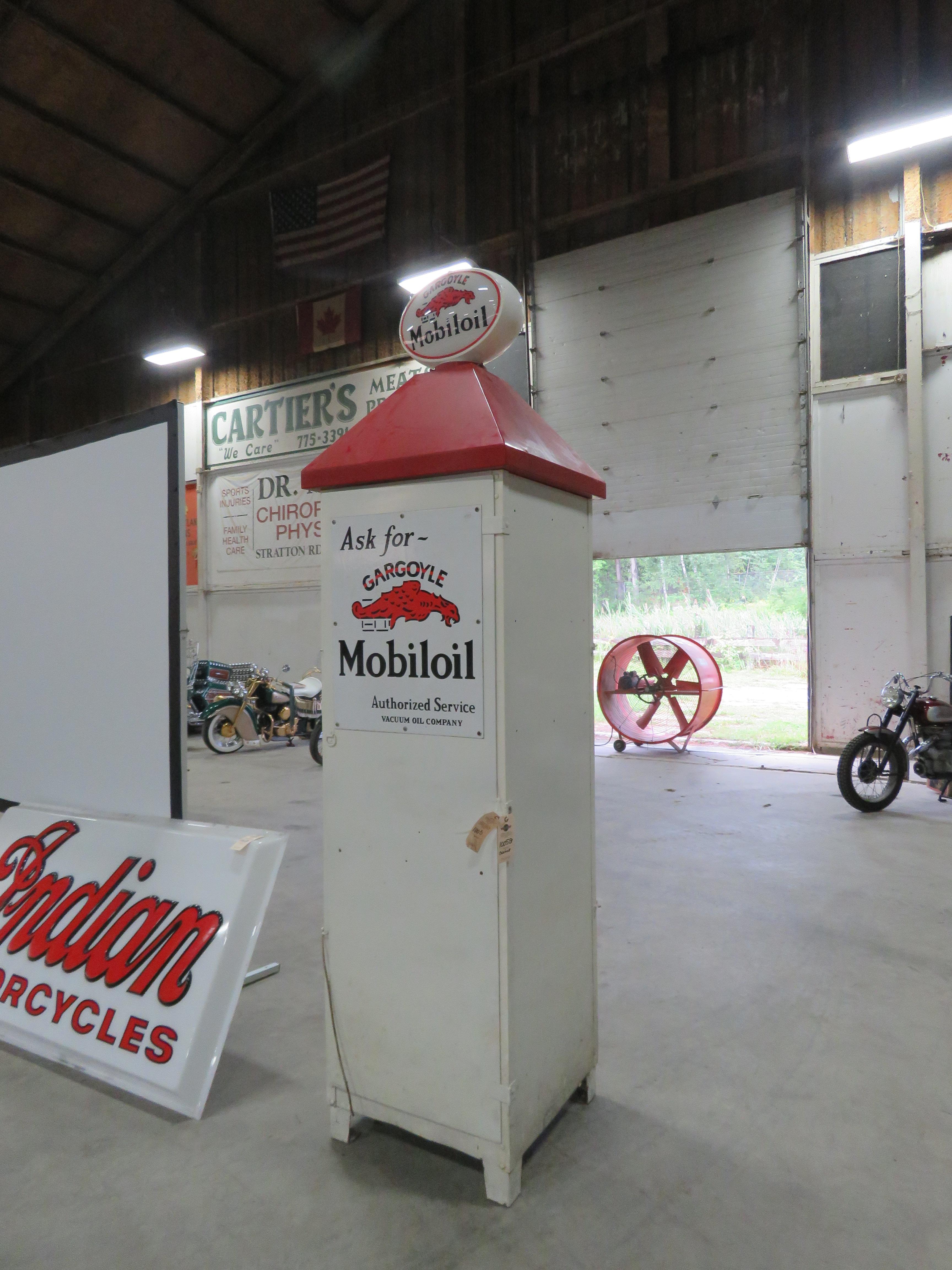 Restored Mobil Oil Gargoyle Porcelain Cabinet