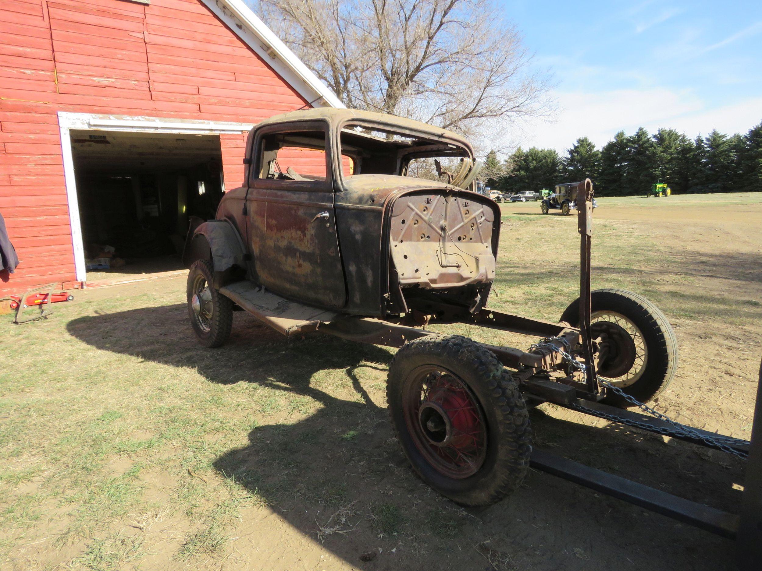 Barn Find 1932 Ford 3 Window Coupe Project