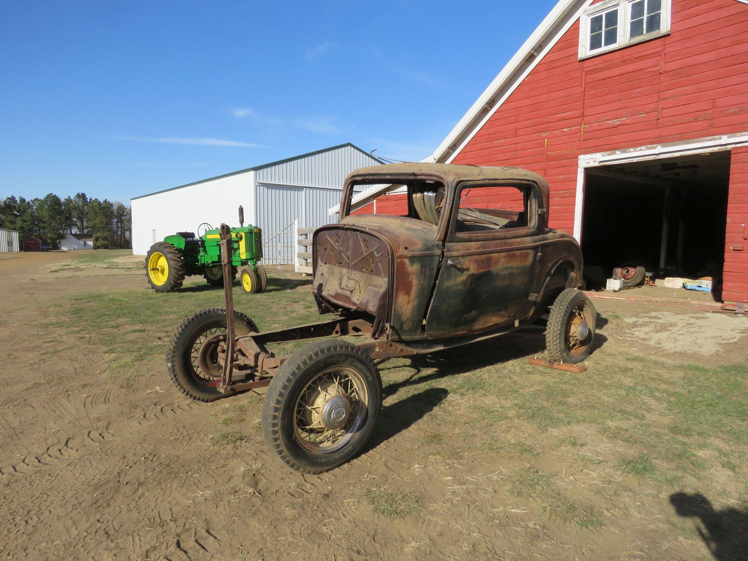 Barn Find 1932 Ford 3 Window Coupe Project