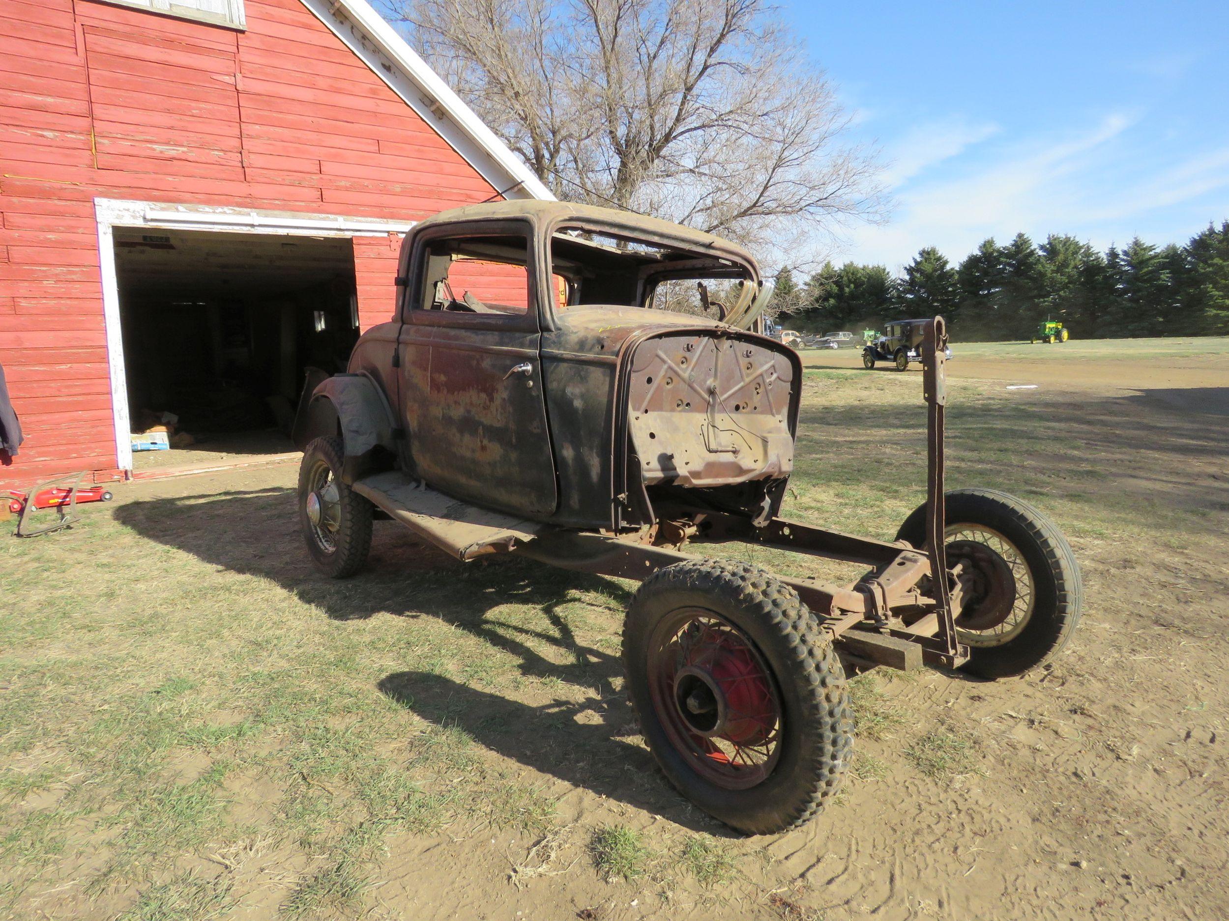 Barn Find 1932 Ford 3 Window Coupe Project