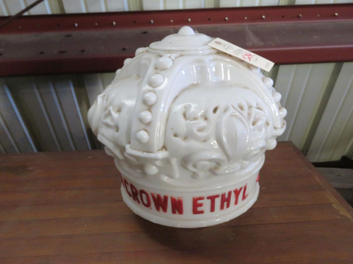 Red Crown Gas Pump Globe