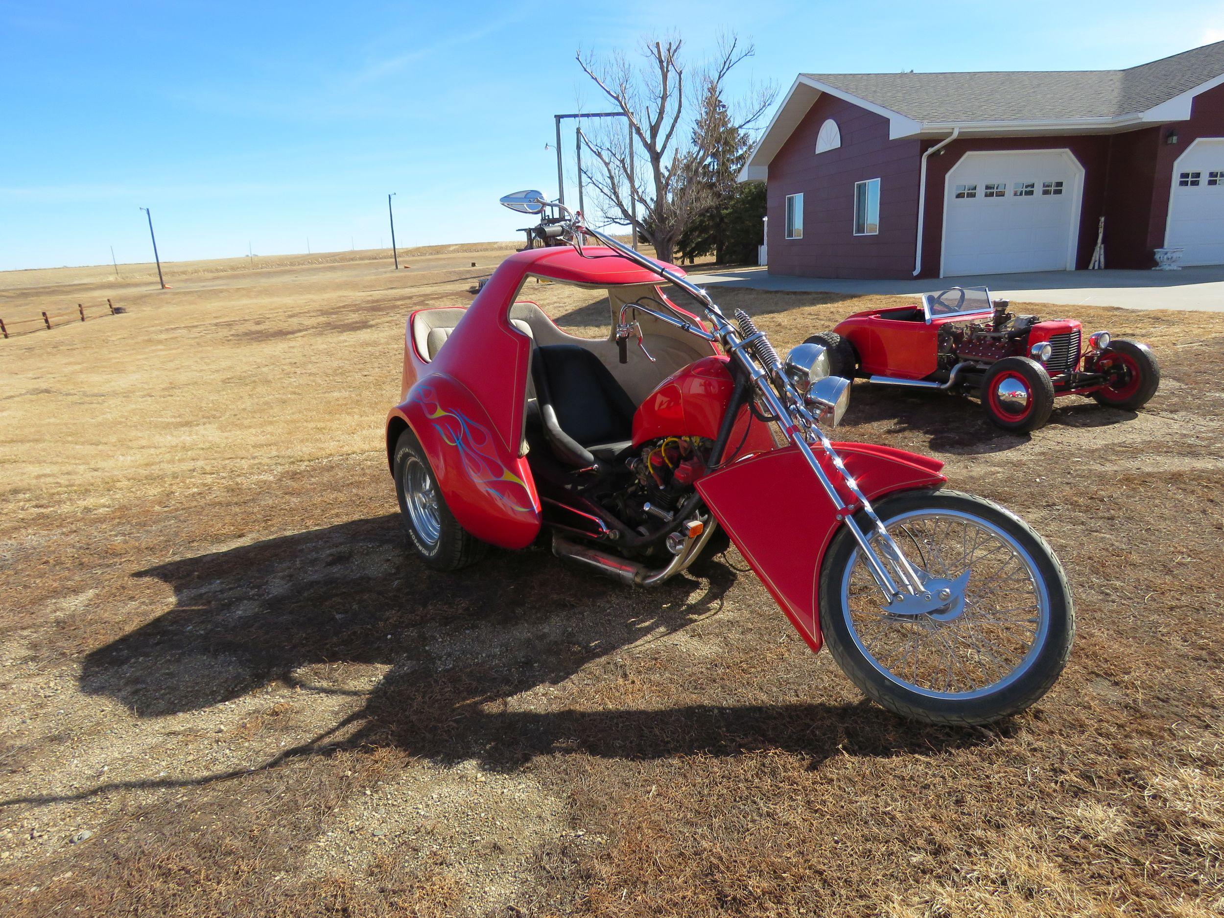 "Red Barron" Helmet Custom Motorcycle Trike