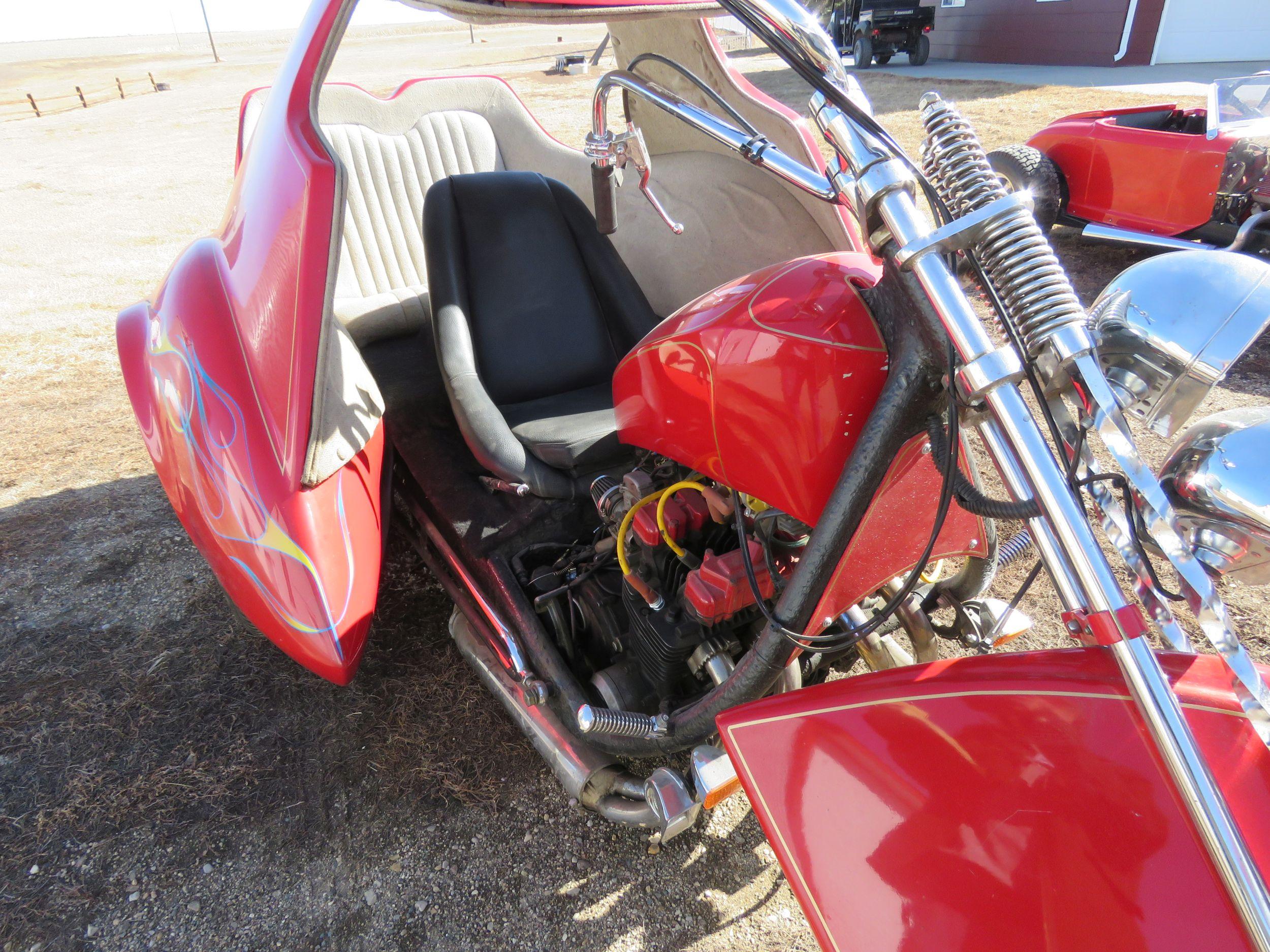 "Red Barron" Helmet Custom Motorcycle Trike