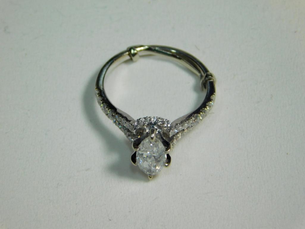 1 Carat Total weight Marquis Diamond Engagement Ring