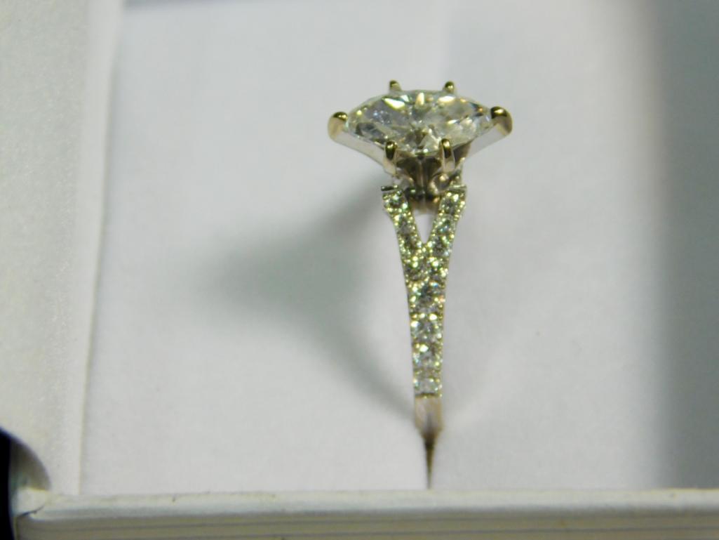 1 Carat Total weight Marquis Diamond Engagement Ring