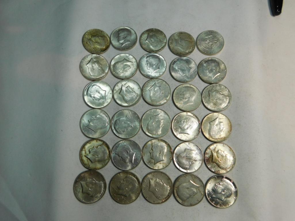 30 Kennedy Half Dollars