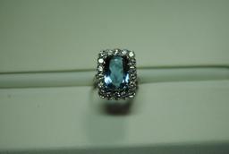 Aquamarine fashion ring.