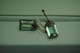 Aquamarine earrings.