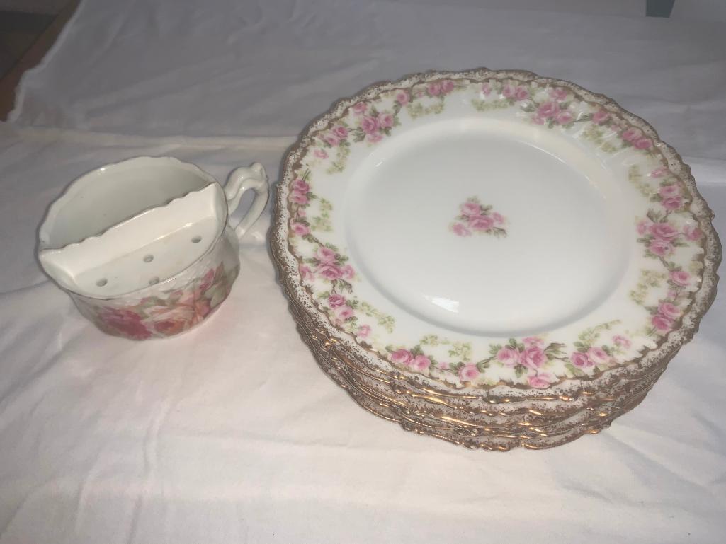Elite Limoges France Lot of six bread plates and one tea cup