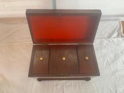 Wooden Box with three compartments