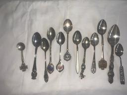 Spoon Collection consisting of 12 spoons w/ Oriental dish