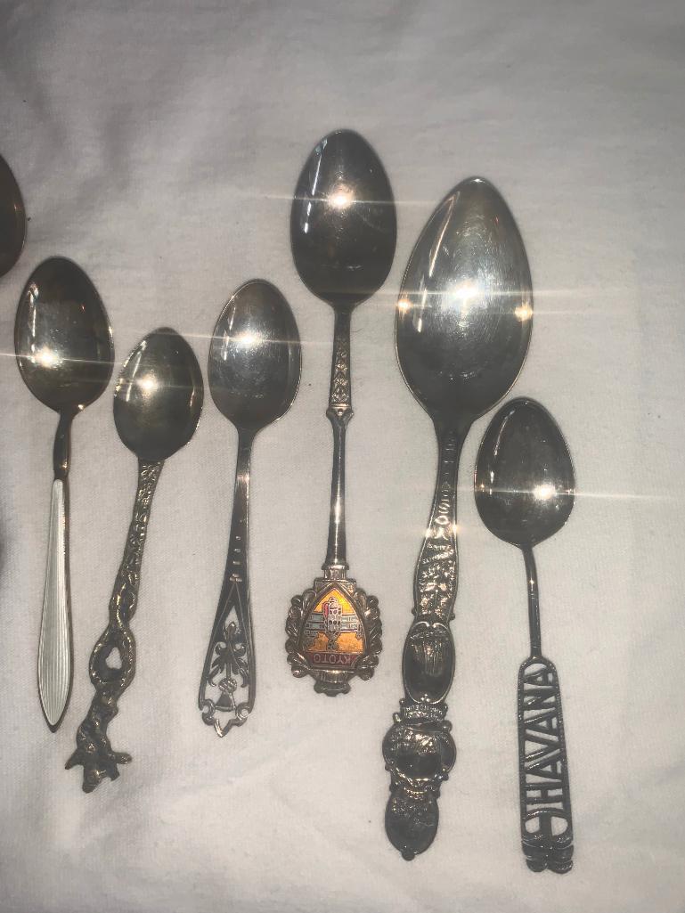 Spoon Collection consisting of 12 spoons w/ Oriental dish