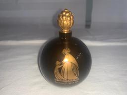 Black with gold design Perfume Bottle