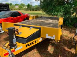 2017 Rice FMEH8220MR dual axle trailer