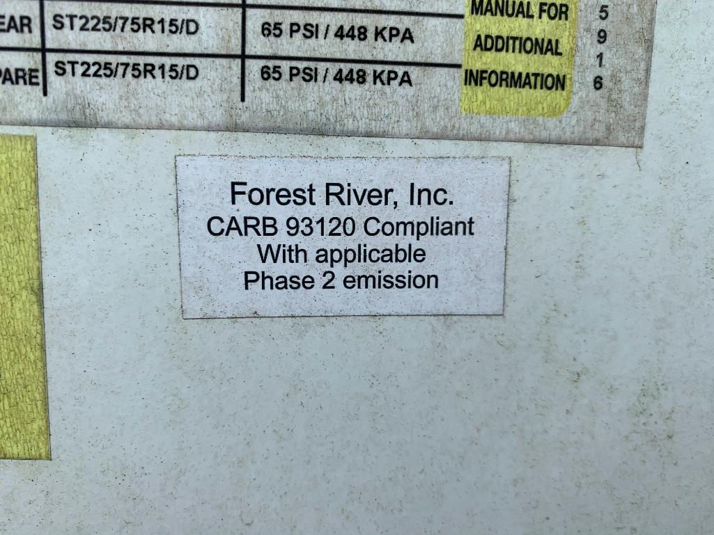 2015 Forest River WPT 21 UL (UPDATED MODEL # ) Camper Trailer, VIN # 4X4TWPW28FB015916