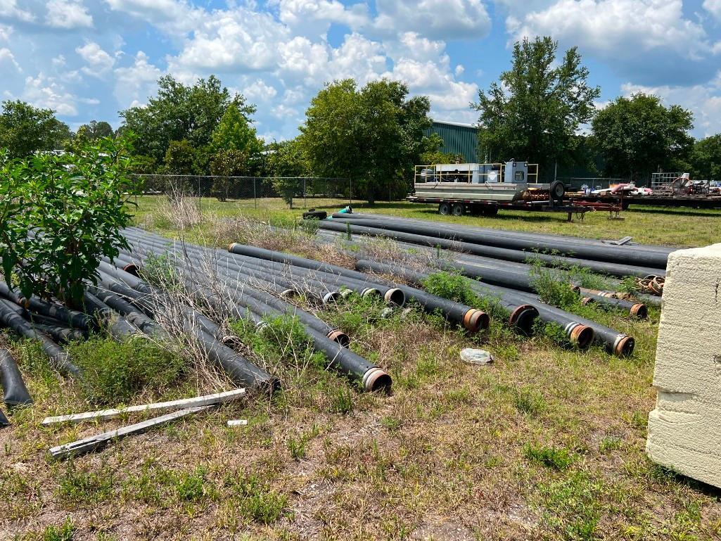Approx. 2,00+ of 8" HDPE Pipe, SEF. 40' lengths and some clamps., some smaller lengths.