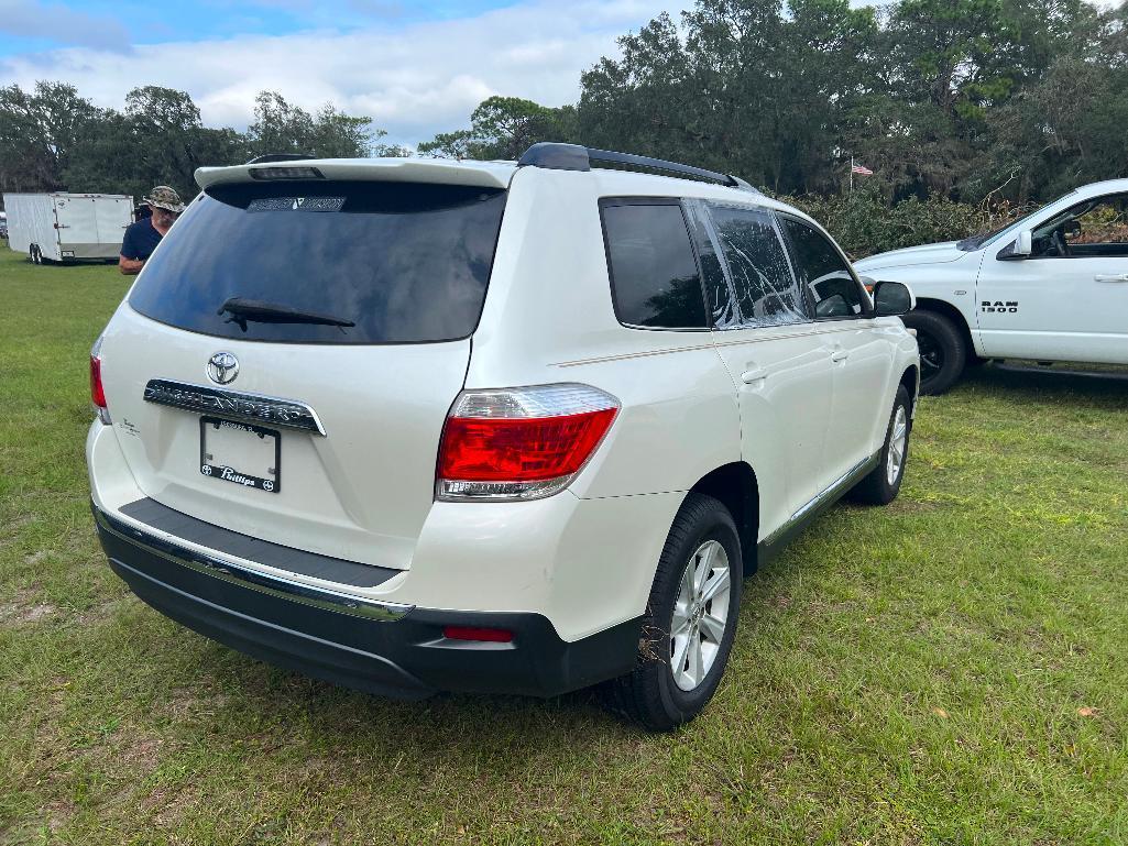 2013 Toyota Highlander Multipurpose Vehicle (MPV), VIN # 5TDZA3EH7DS043788