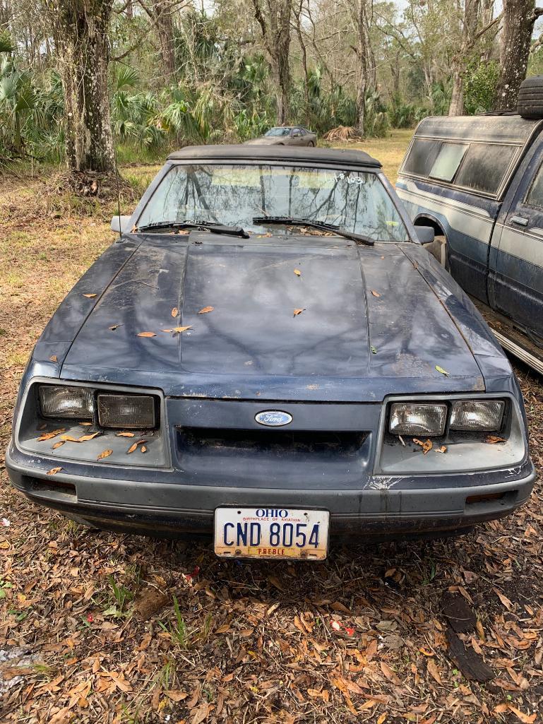 1985 Ford Mustang Passenger Car, VIN # 1FABP27M9FF214313