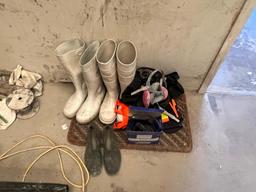 Misc Tools and Safety Equipment (levels, blower, boots, rug)