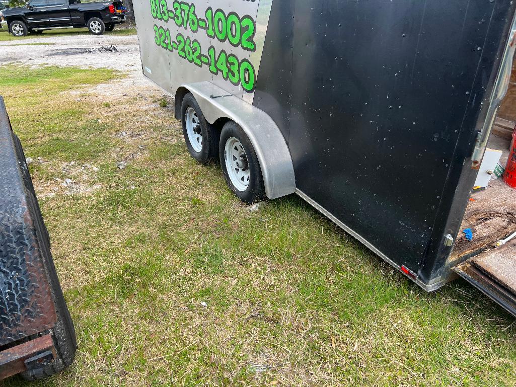 2016 Spartan Enclosed Trailer, 7'x16', VIN#350XBE1622GA000590