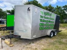 2016 Spartan Enclosed Trailer, 7'x16', VIN#350XBE1622GA000590