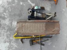 Misc. Auto Items: Jack, Jack Stand, Tire Wrench, 2 Crowbars