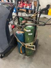 Dolly with Oxygen Tank and Acetylene Tank