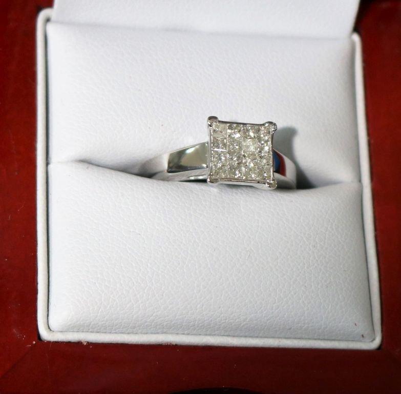 Large Princess Cut Diamond Estate Ring
