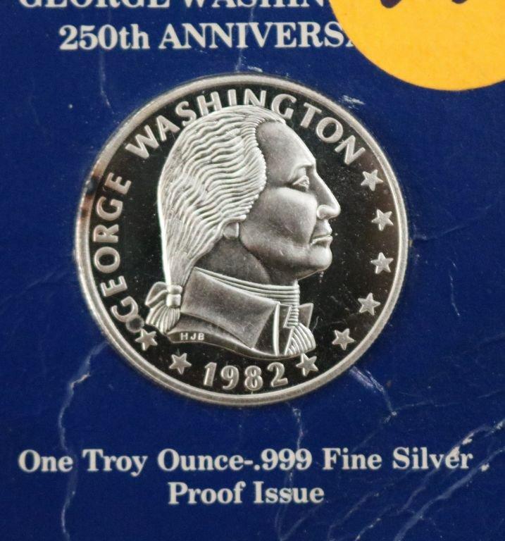 1982 One Troy ounce .999 Fine Silver Proof