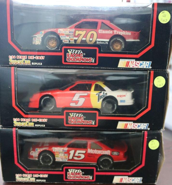 3 Die Cast Nascars 1:24 Scale