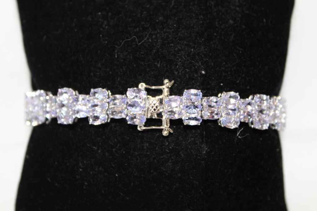 $4995 appraisal 20.40 ct Genuine Tanzanite Estate Bracelet