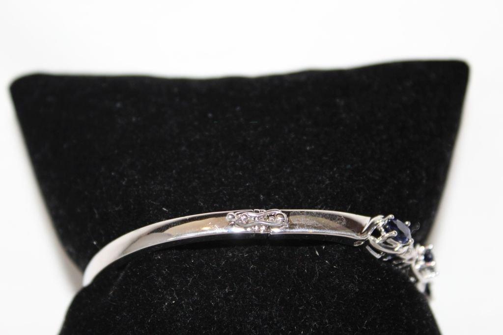 3.50 ct Sapphire Diamond Bangle Bracelet