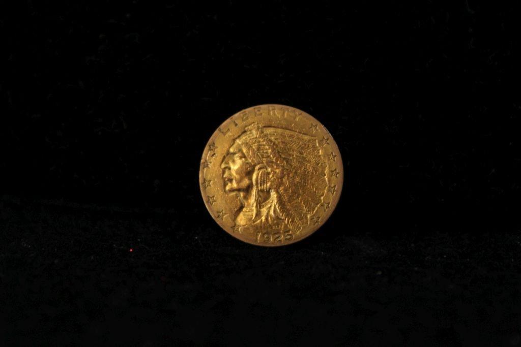 1925 $2.50 Indian Head Gold Coin