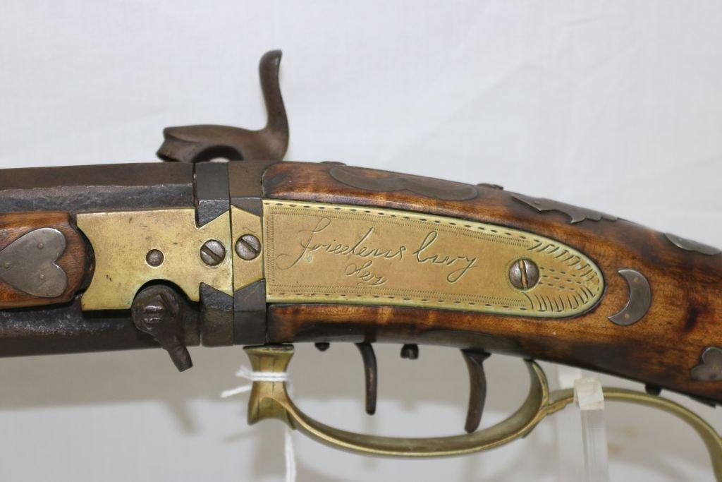 Fine Percussion Swivel Breech Rifle by John Derr, famous Berks County