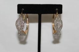 Large Diamond Hoop Earrings